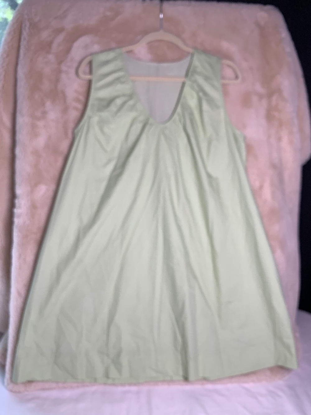 Cute 100% cotton - lined light green dress sz M